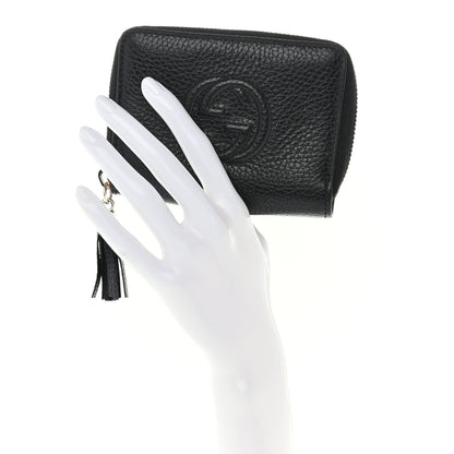 Gucci Pebbled Calfskin Small Soho Zip Around Wallet Black 2 of 10