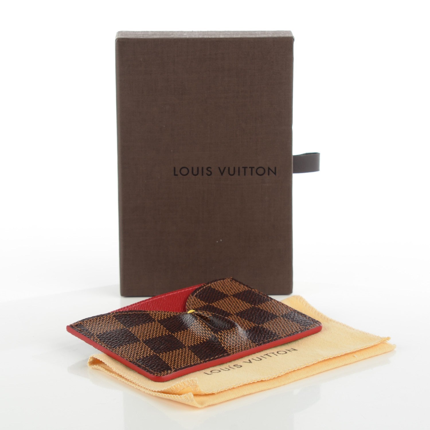 Louis Vuitton Damier Ebene Caissa Card Holder Cherry 4 of 7