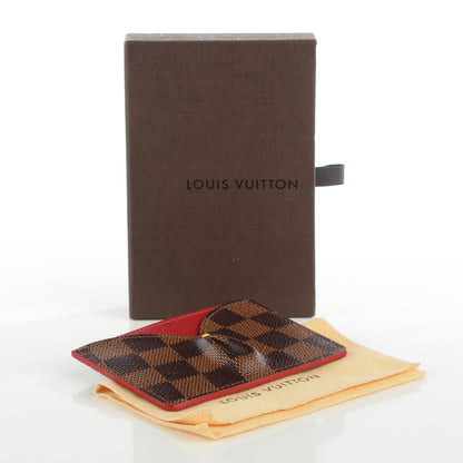 Louis Vuitton Damier Ebene Caissa Card Holder Cherry 4 of 7