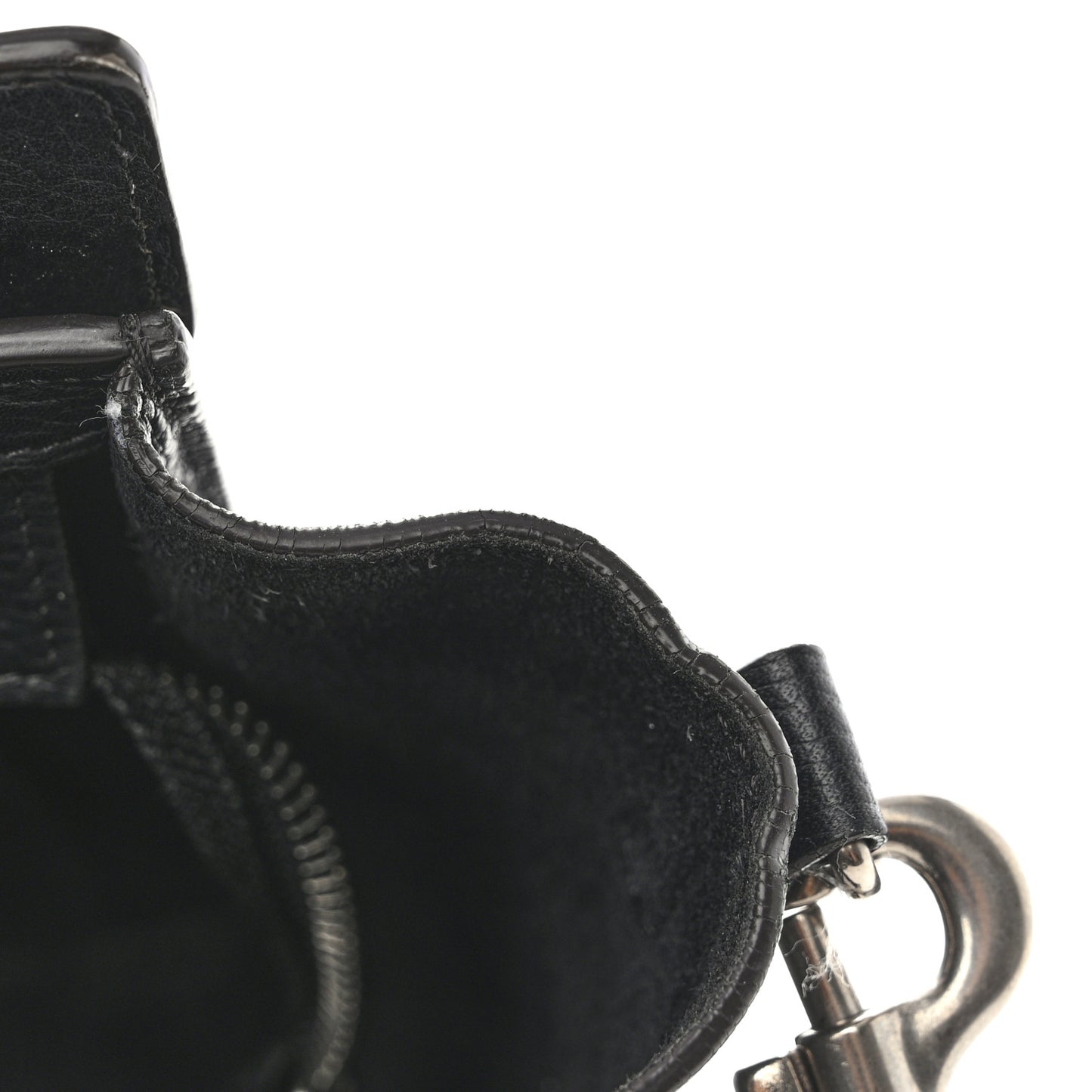 Drummed Calfskin Nano Luggage Black