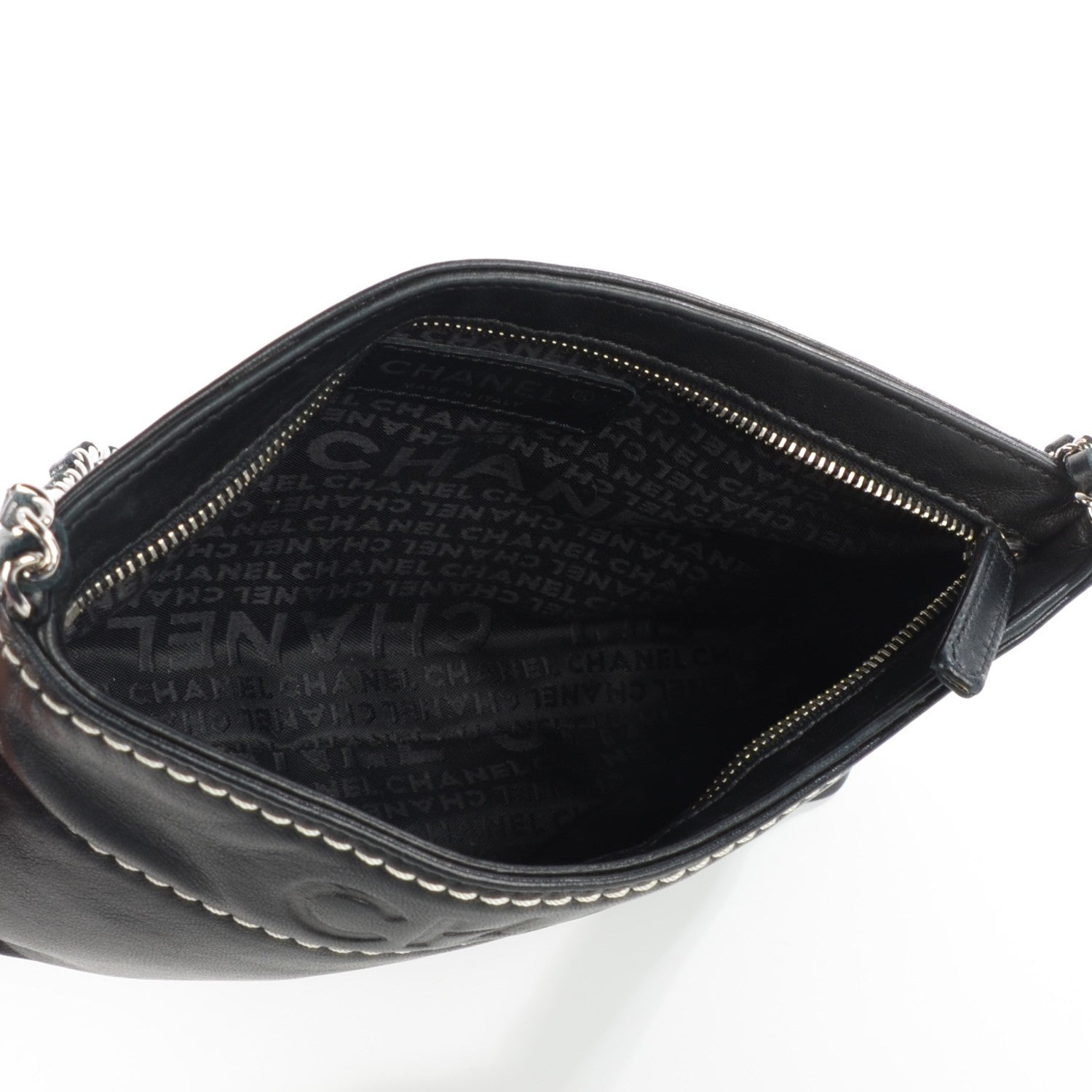 Chanel Leather Lax Pochette Bag Black 5 of 7