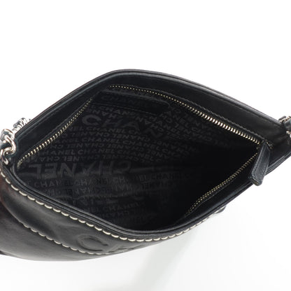 Chanel Leather Lax Pochette Bag Black 5 of 7