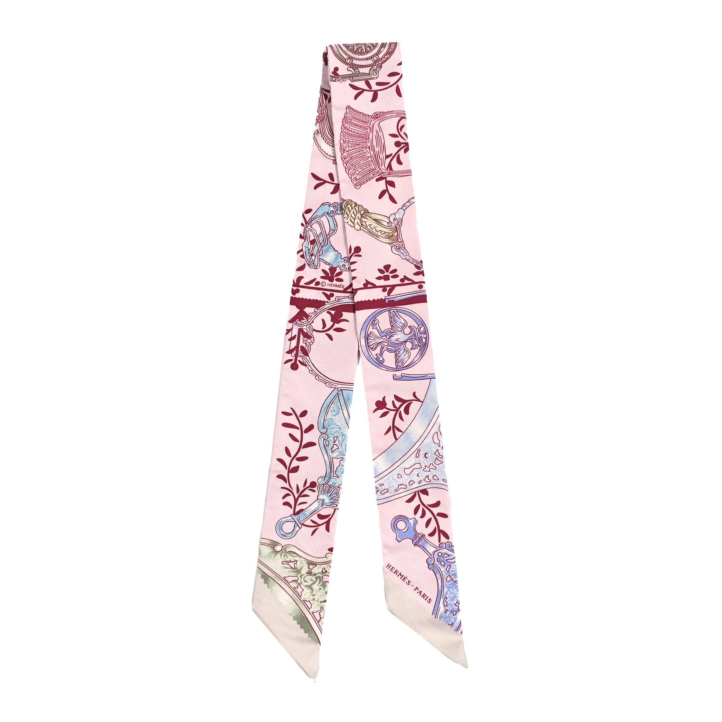 Silk Etriers Remix Twilly Rose Pale Bordeaux