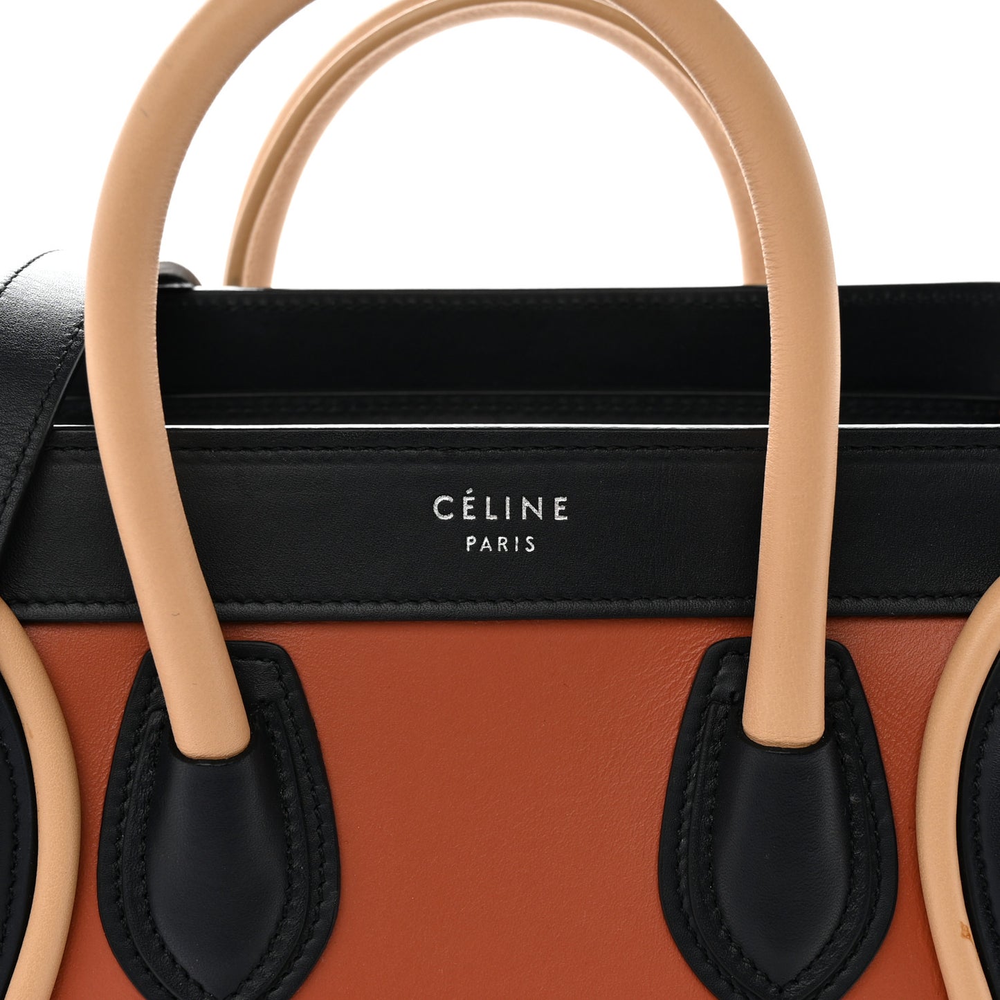 Smooth Calfskin Nano Tri-Color Luggage Brick