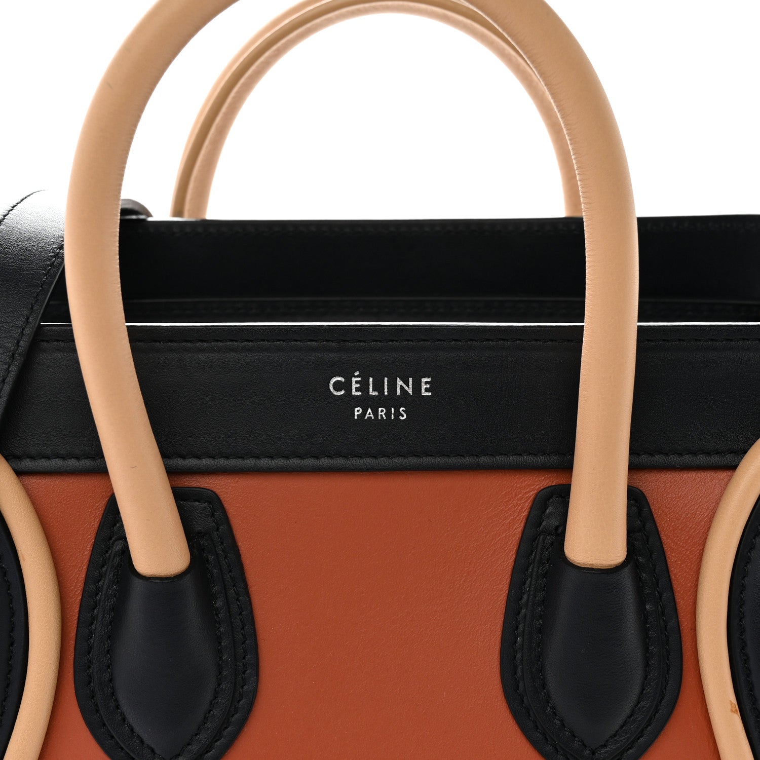 Celine Smooth Calfskin Nano Tri-Color Luggage Brick 8 of 14