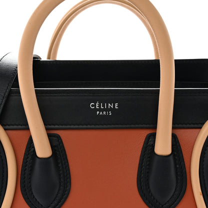 Celine Smooth Calfskin Nano Tri-Color Luggage Brick 8 of 14