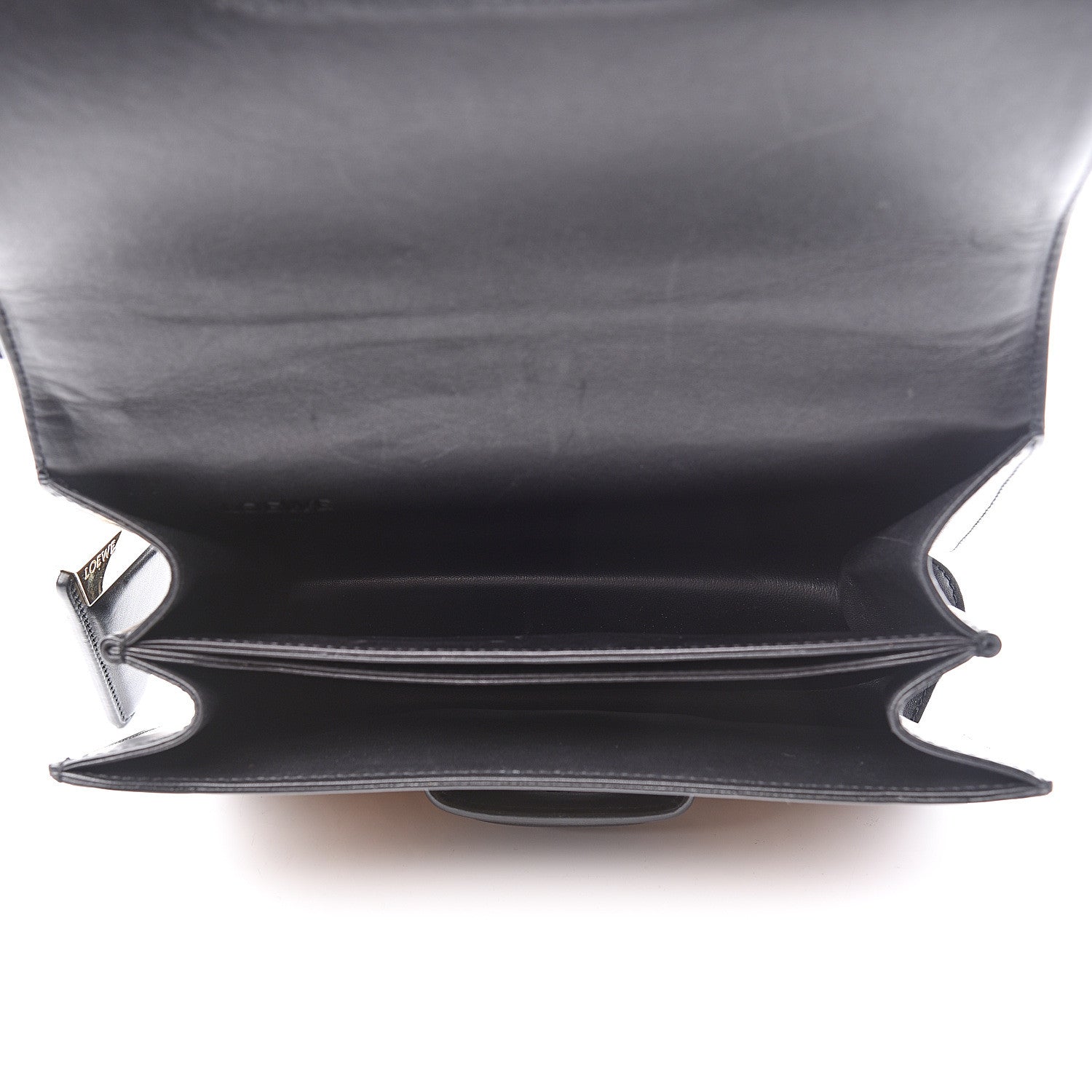 Loewe Calfskin Pony Hair Leopard Print Medium Barcelona Shoulder Bag Black 4 of 9