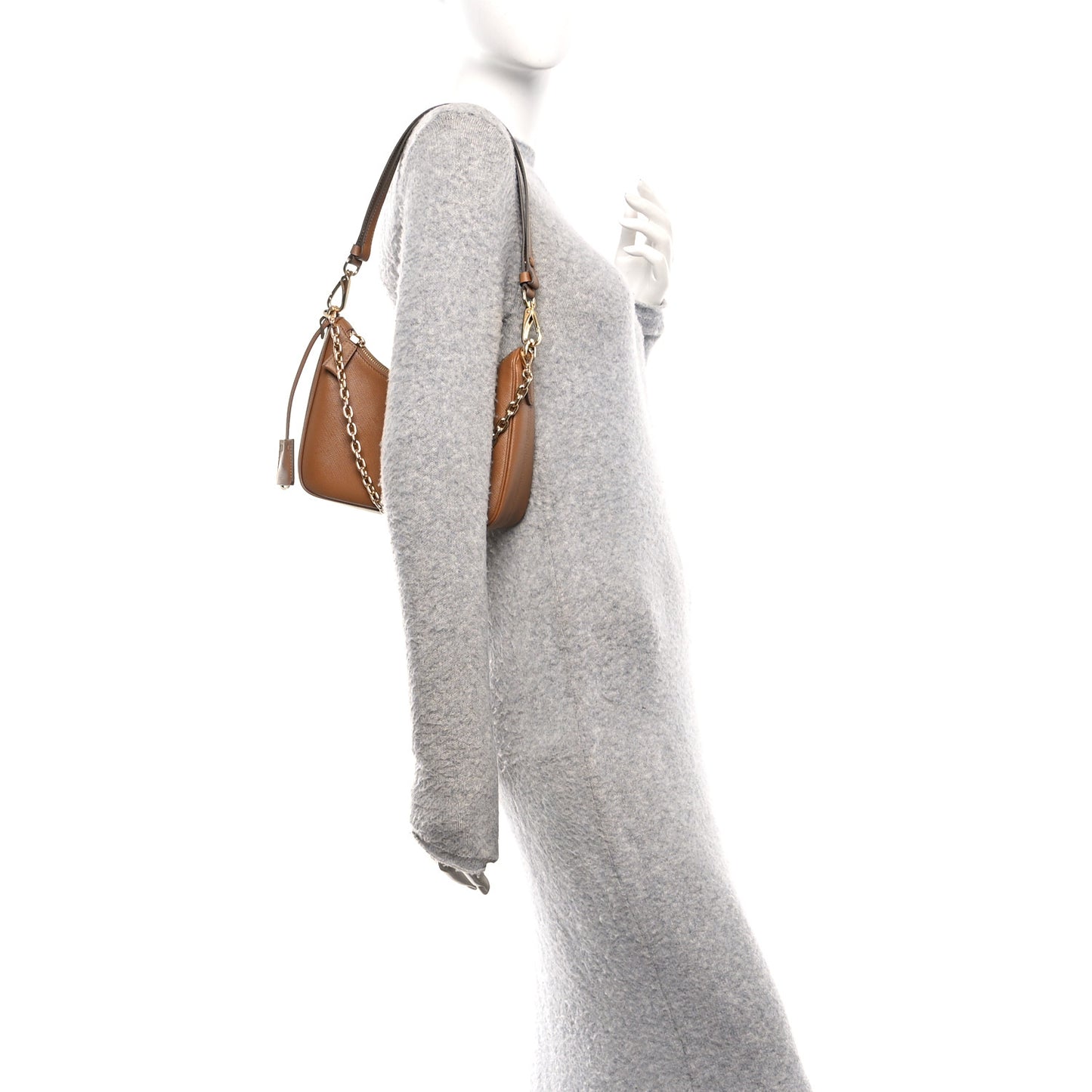 Saffiano Lux Mini Re-Edition Shoulder Bag Caramel