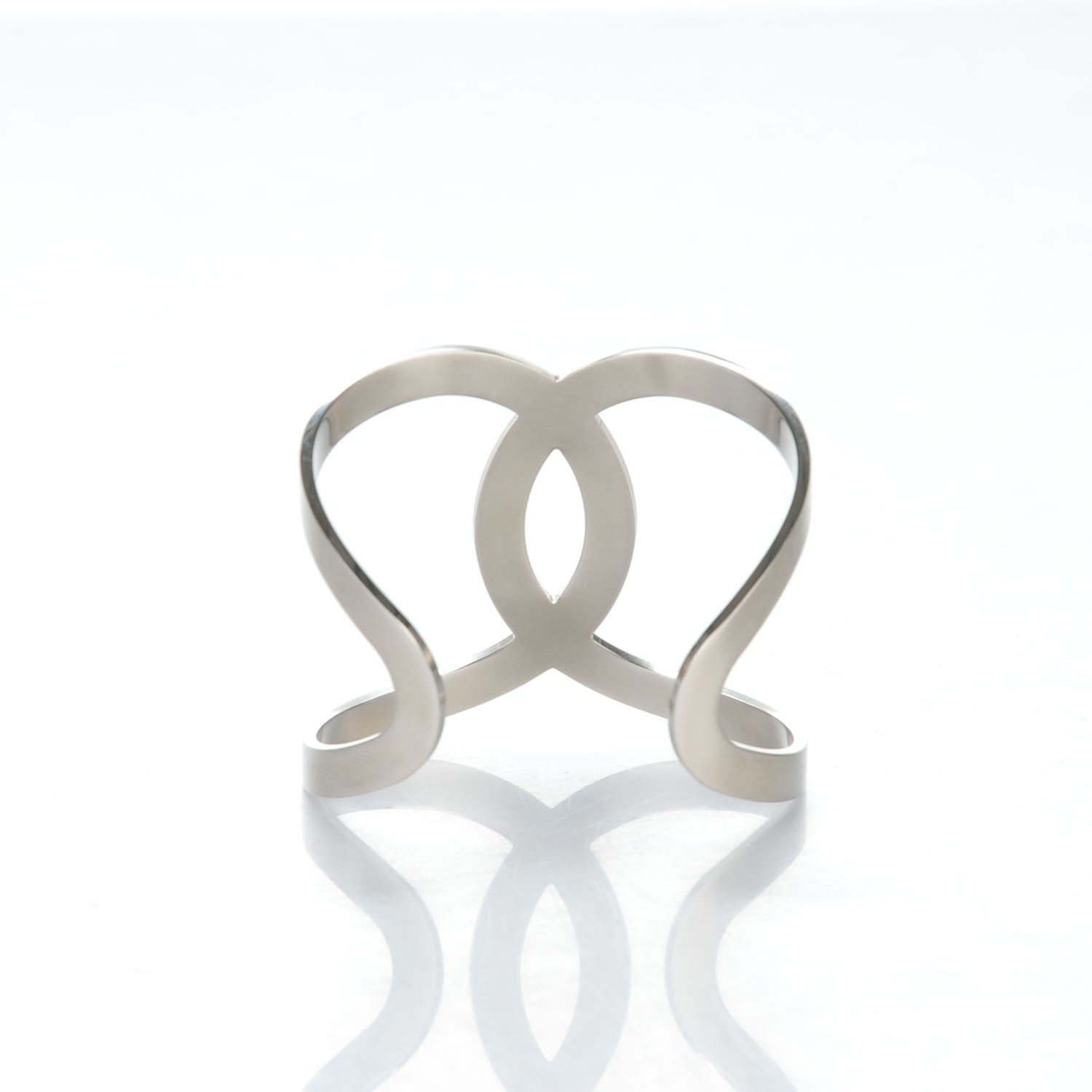 Chanel Metal CC Cuff Silver 3 of 5
