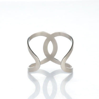 Chanel Metal CC Cuff Silver 3 of 5