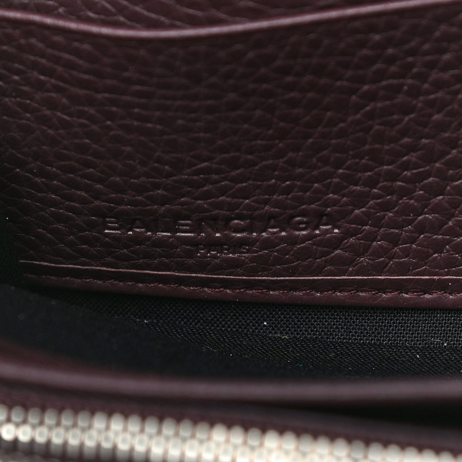 Balenciaga Veau Grana Perforated Blackout Hardware Continental Zip Around Wallet Rouge Acajou 6 of 9