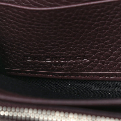 Balenciaga Veau Grana Perforated Blackout Hardware Continental Zip Around Wallet Rouge Acajou 6 of 9