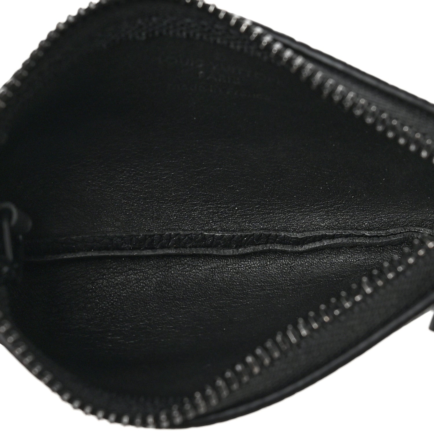 Louis Vuitton Grained Calfskin Aerogram Key Pouch Black 5 of 6