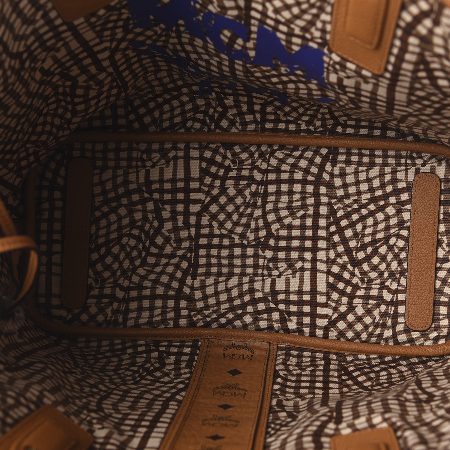 Calfskin Medium Liz Reversible Shopper Tote Cognac
