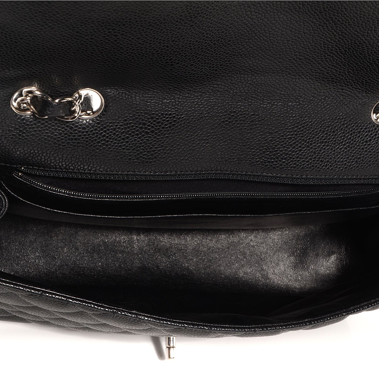 Chanel Caviar Jumbo Single Flap Black 6 of 9