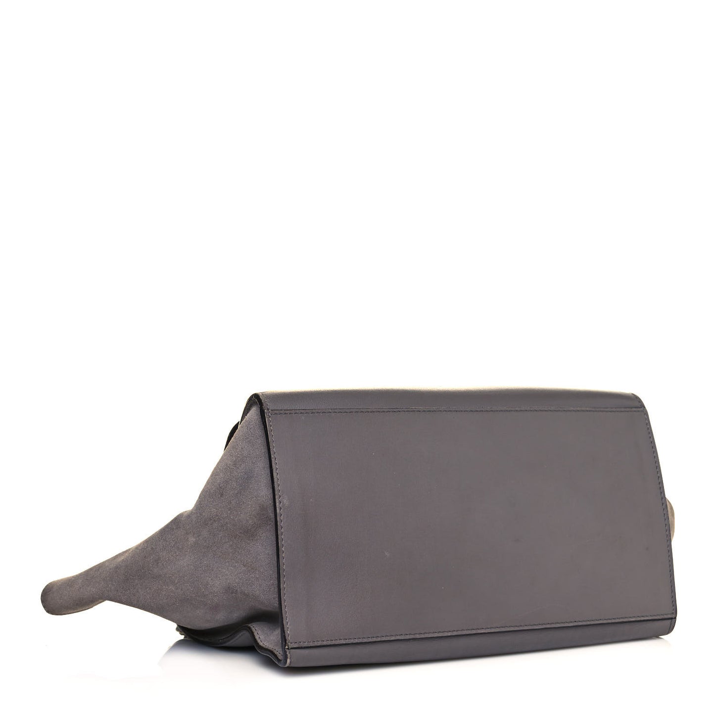 Crocodile Embossed Nubuck Medium Trapeze Grey