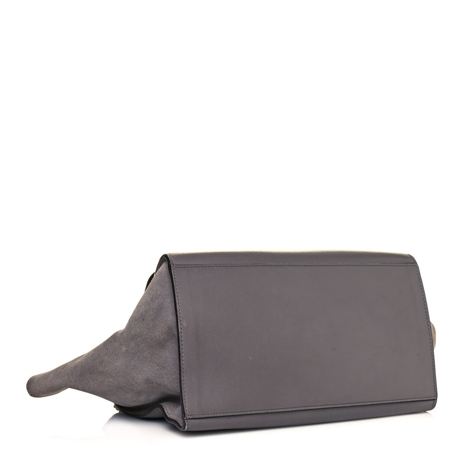 Celine Crocodile Embossed Nubuck Medium Trapeze Grey 4 of 24