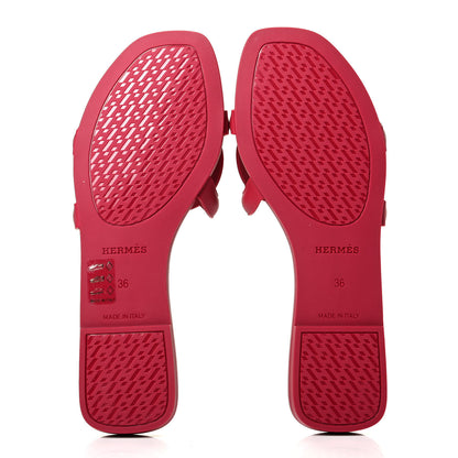 Hermes Rubber Aloha Sandals 36 Rose Baie 4 of 5