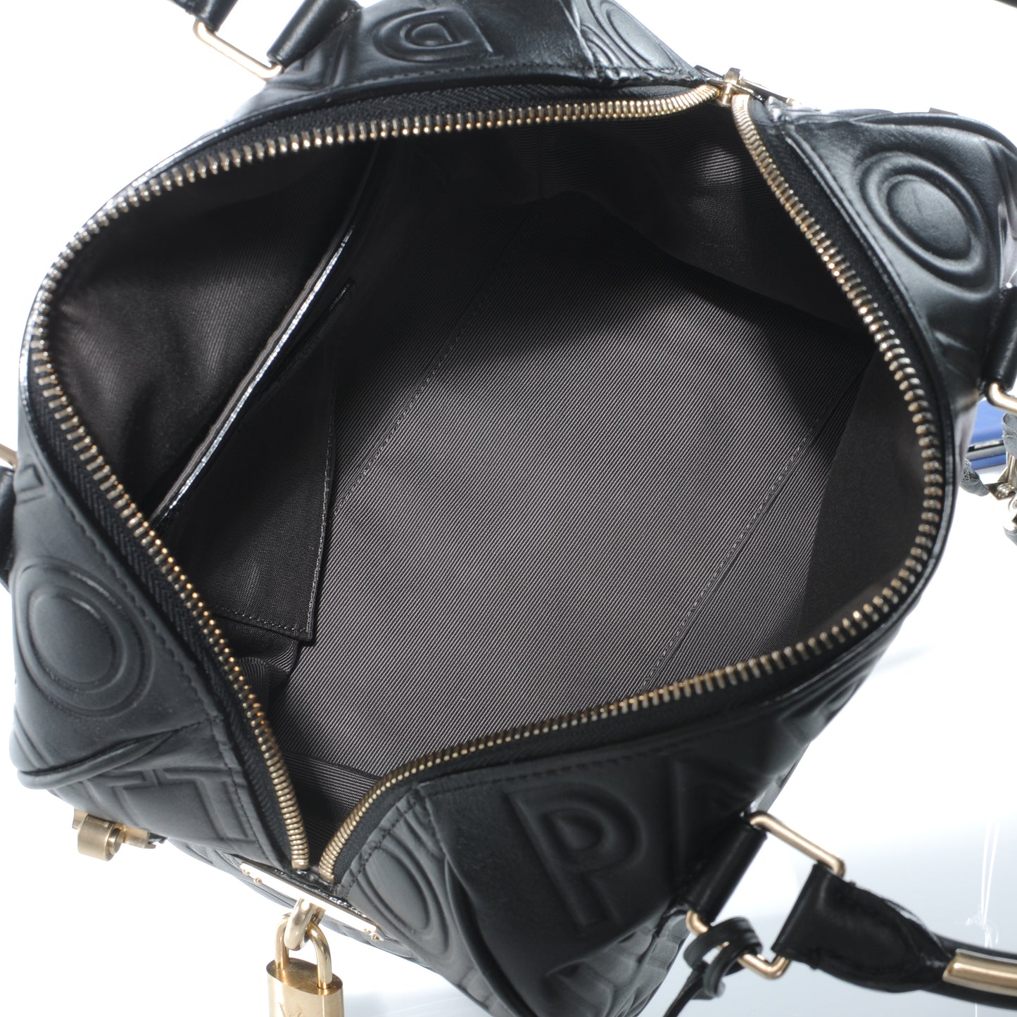 Calfskin Embossed Mini Cube Speedy Black