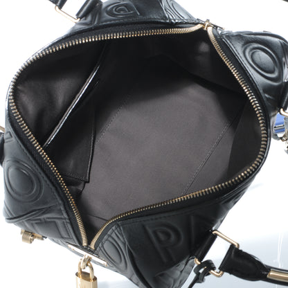 Louis Vuitton Calfskin Embossed Mini Cube Speedy Black 7 of 7
