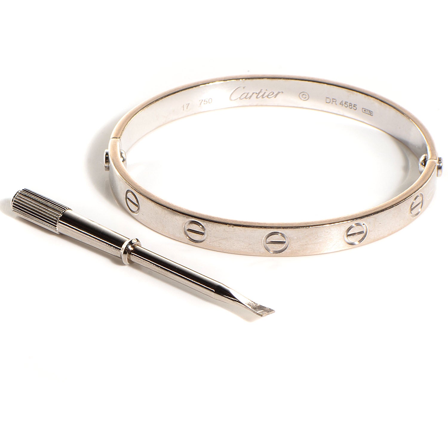 Cartier 18K White Gold LOVE Bracelet 17 6 of 6