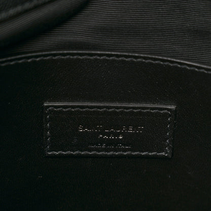 Saint Laurent Grain De Poudre Medium West Hollywood Monogram Fold-Over Black 7 of 10