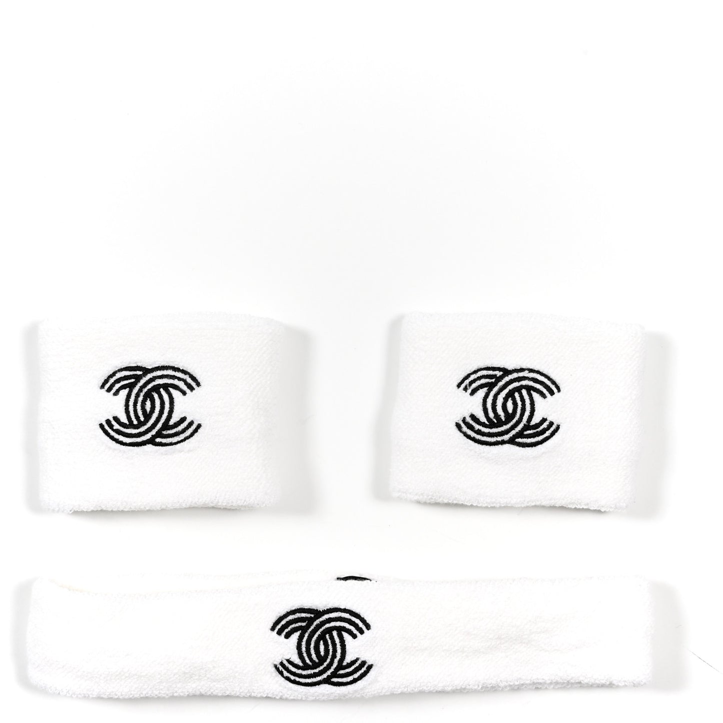 Terry Cotton CC Sports Set Towel Black White
