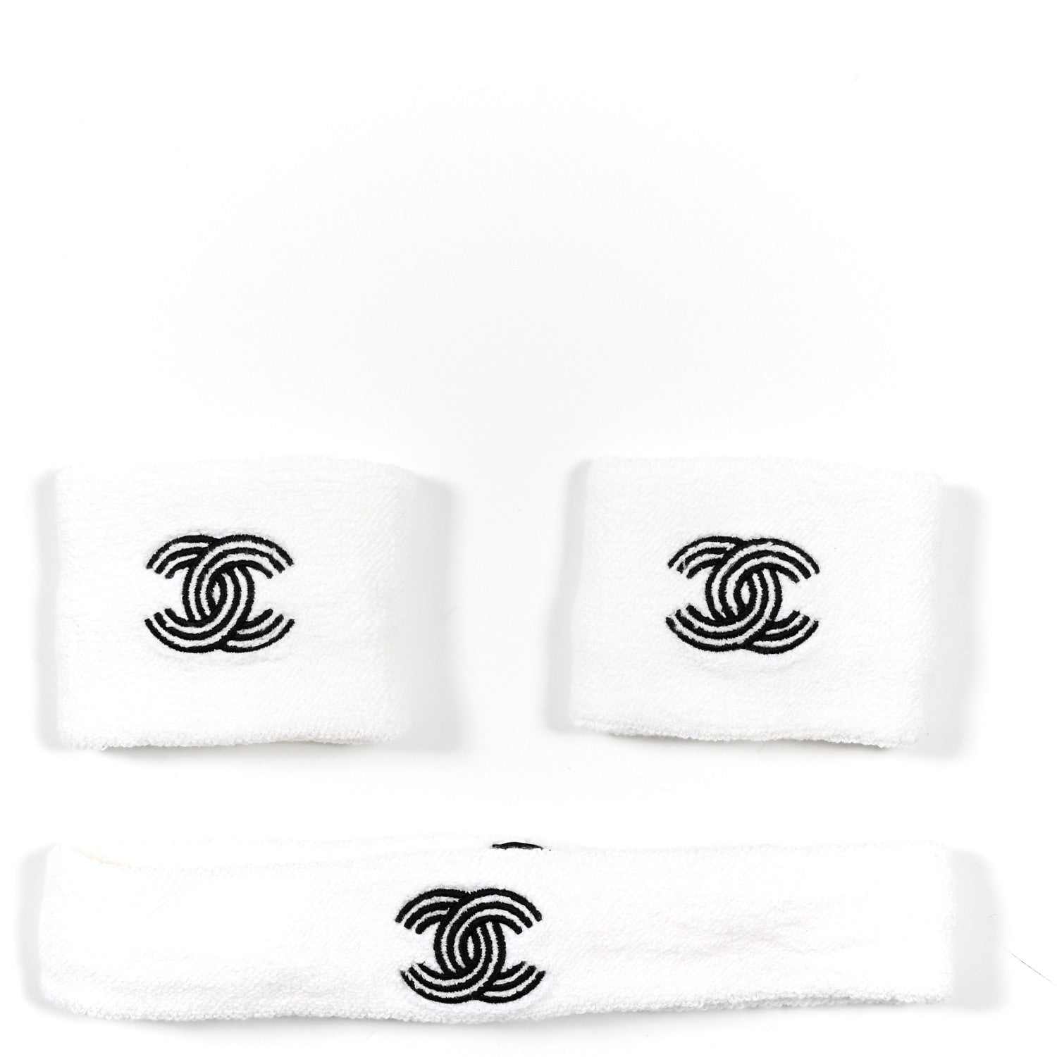 Chanel Terry Cotton CC Sports Set Towel Black White 4 of 6
