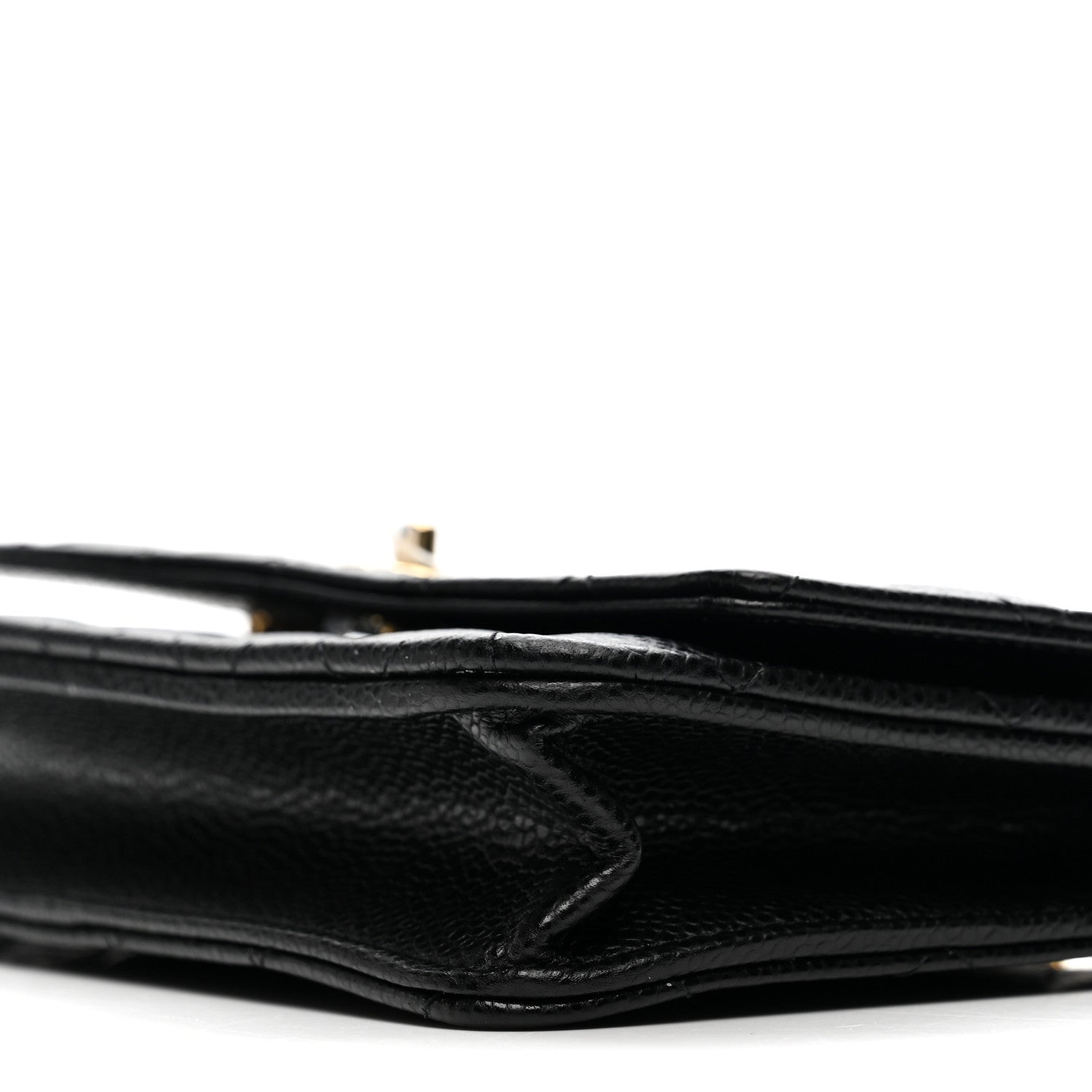 Chanel Caviar Quilted CC Turnlock Wallet On Chain WOC Black 11 of 12