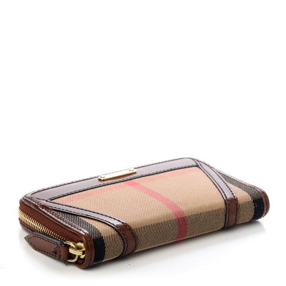 Burberry House Check Bridle Calfskin Small Wallet Dark Tan 4 of 7
