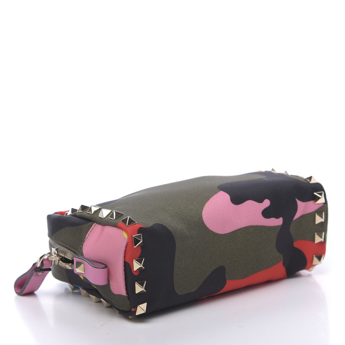 Nylon Camouflage Rockstud Pouch Multicolor