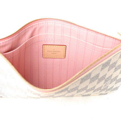 Louis Vuitton Damier Azur Neverfull MM GM Pochette Rose Ballerine 4 of 4