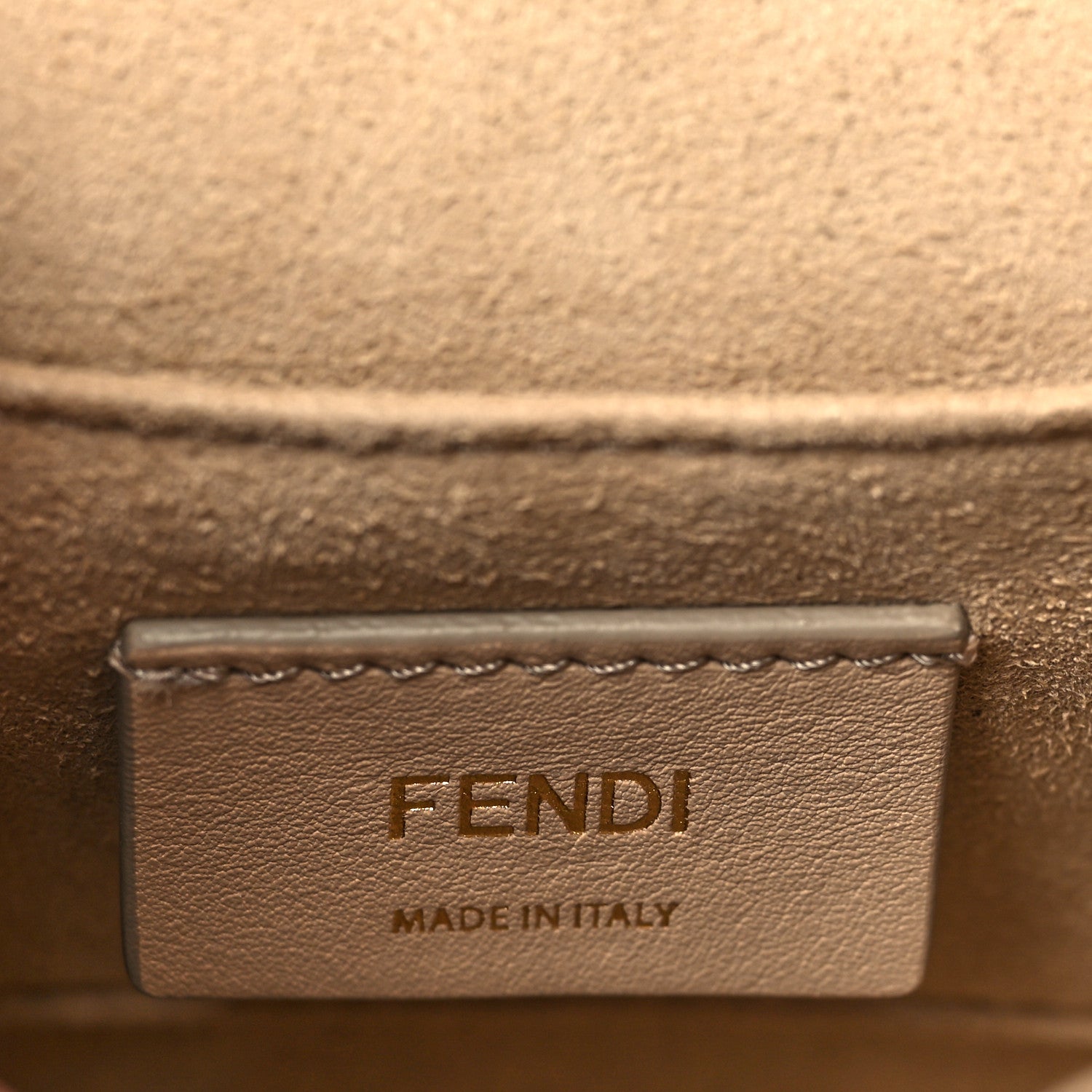 Fendi Vitello Liberty Bi-Color FF 1974 Embossed Small Kan I Shoulder Bag Black Maya 6 of 9