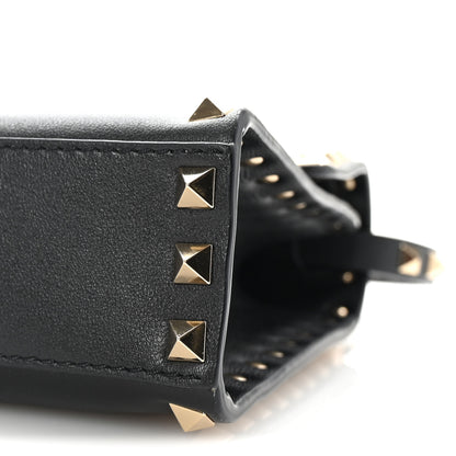 Valentino Garavani Vitello Medium Rockstud Flip Lock Crossbody Bag Black 9 of 9