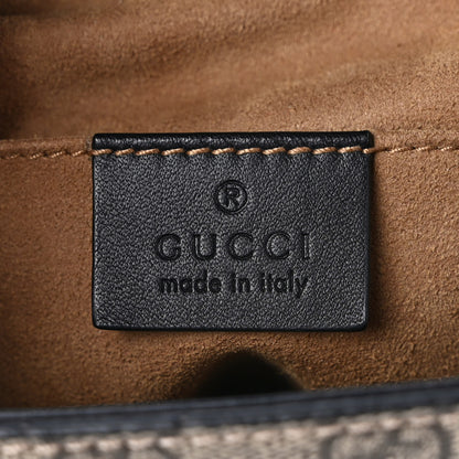 Gucci GG Supreme Monogram Calfskin Padlock Backpack Beige Cuir Black 6 of 9