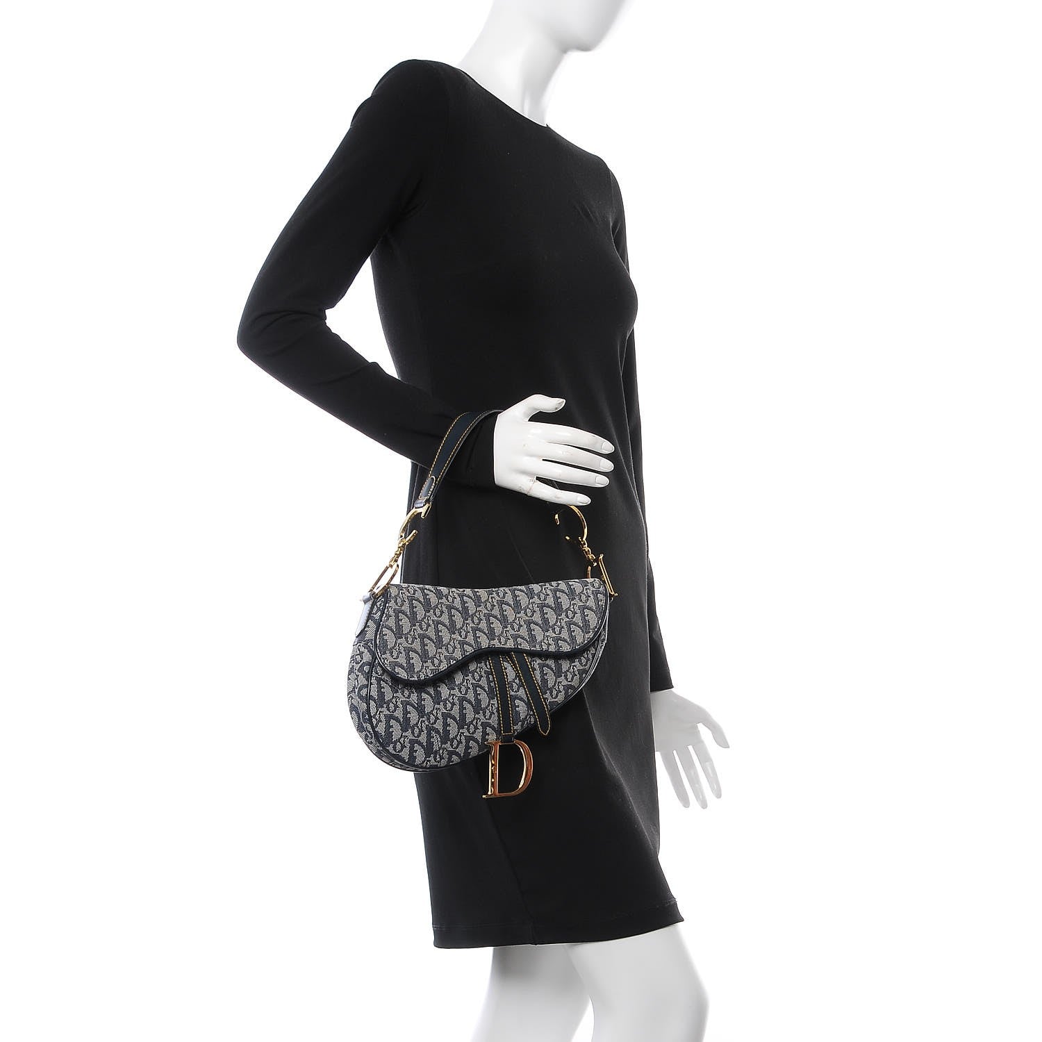 Christian Dior Monogram Saddle Bag Blue 2 of 7