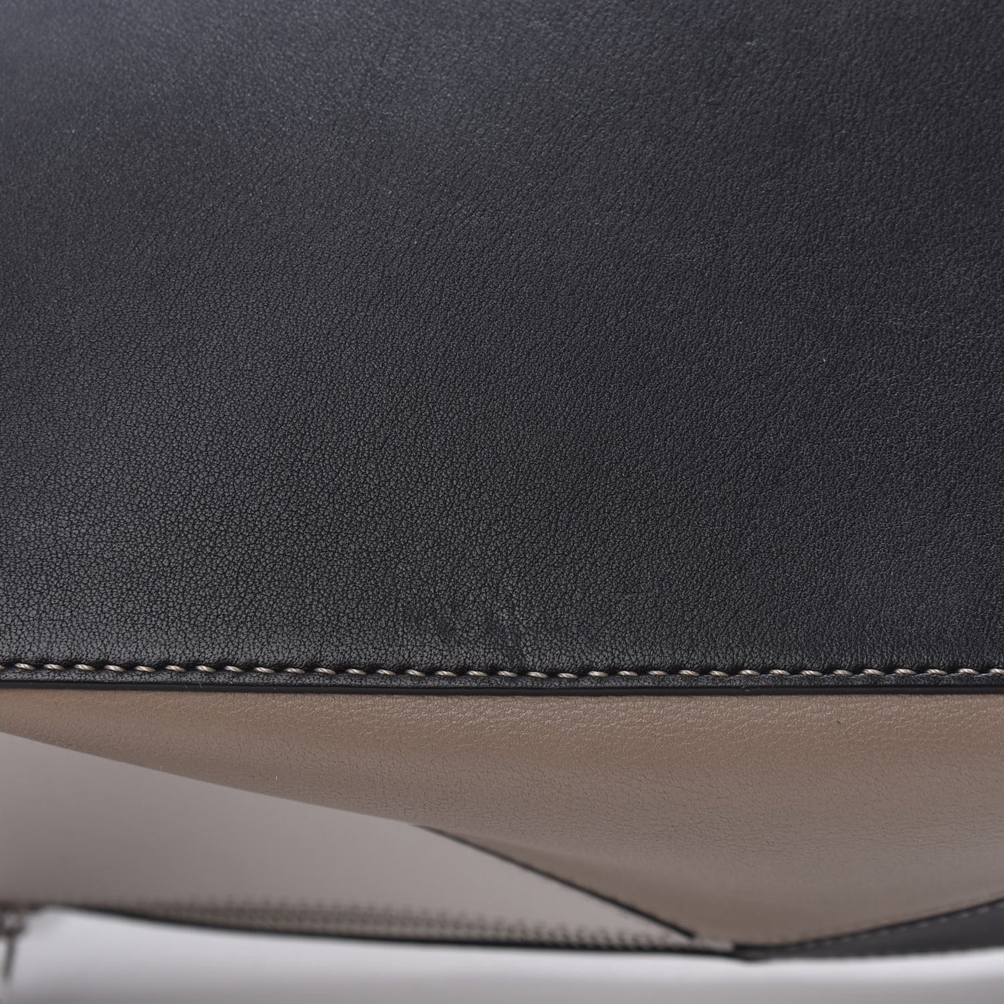 Calfskin Small Puzzle Bag Black Taupe