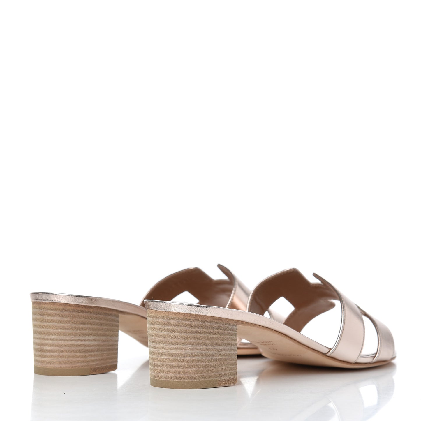 Metallic Nappa Oasis Sandals 40 Rose Dore