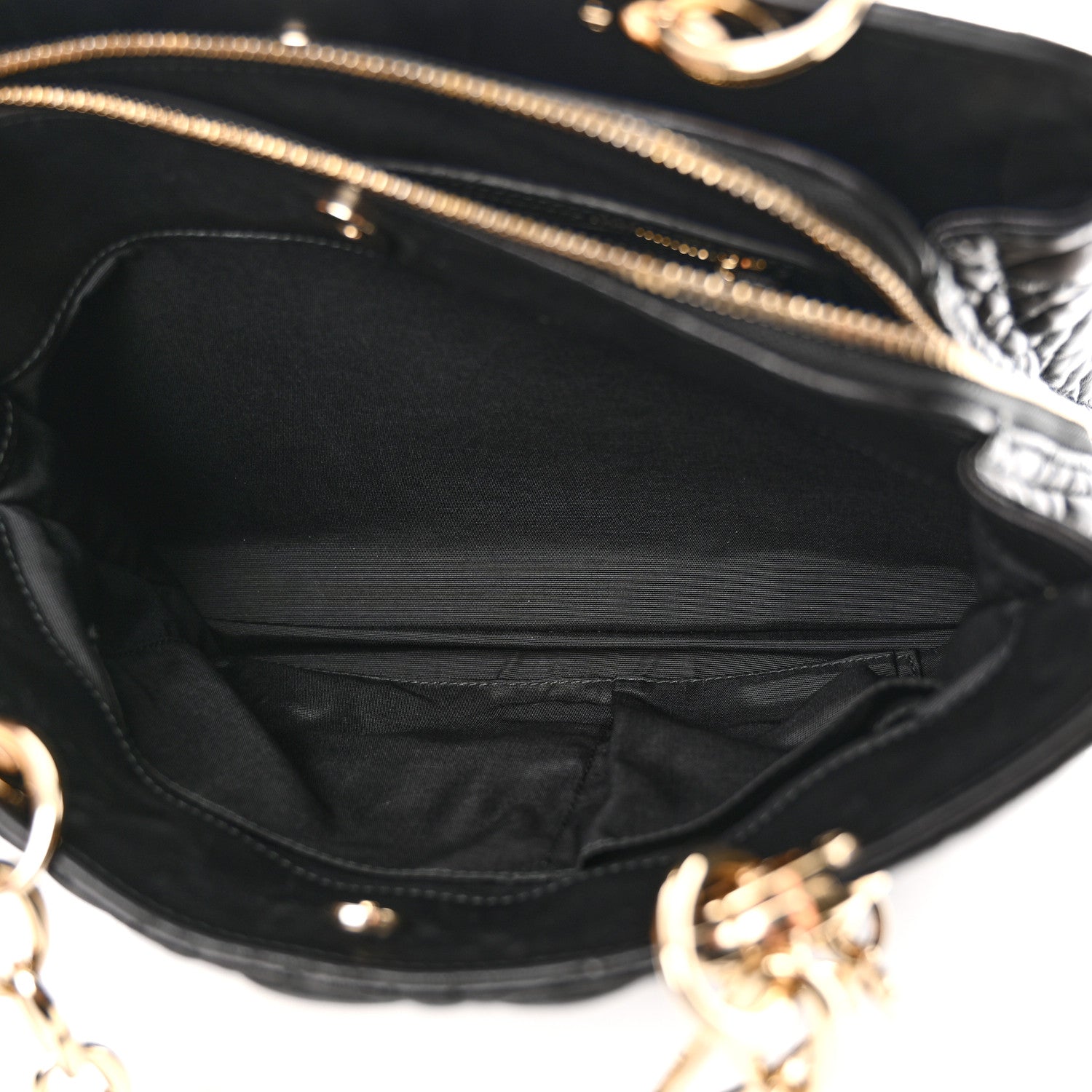 Christian Dior Lambskin Cannage Small Dior Soft Zipped Shopping Tote Black 7 of 12