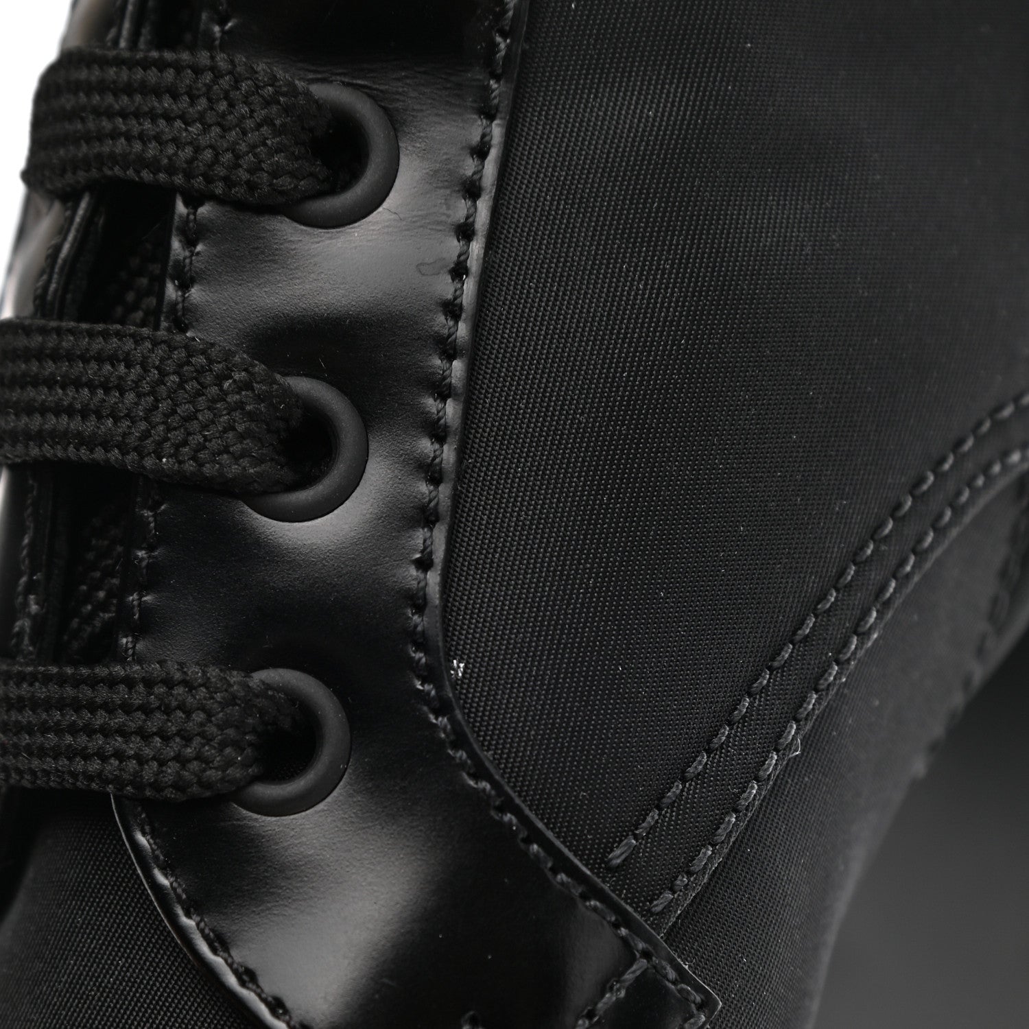 Prada Spazzolato Re-Nylon Metal Triangle Logo 110mm Ankle Boots 37.5 Black 10 of 11