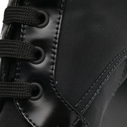 Prada Spazzolato Re-Nylon Metal Triangle Logo 110mm Ankle Boots 37.5 Black 10 of 11