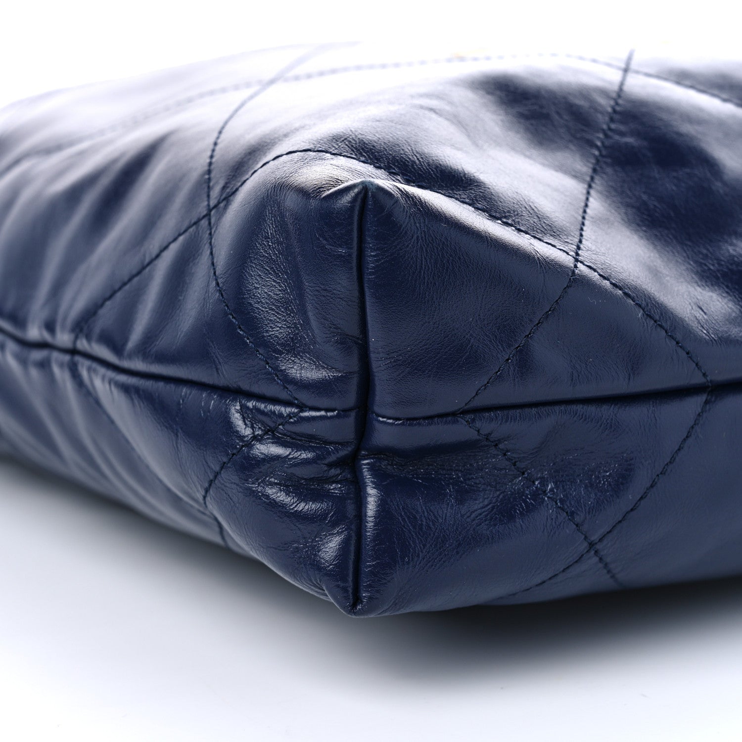 Chanel Shiny Calfskin Quilted Small Chanel 22 Navy 10 of 11