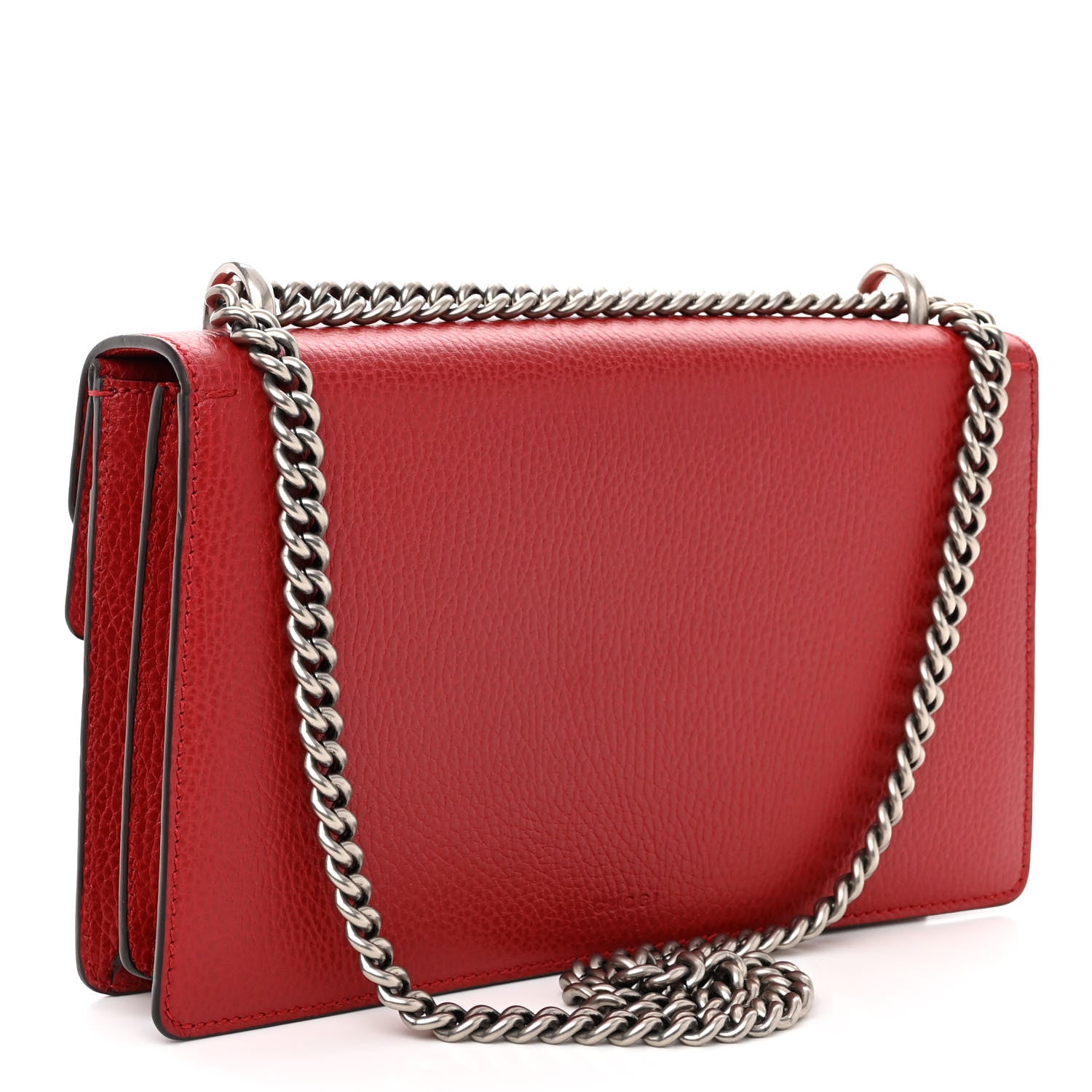 Gucci Dollar Calfskin Swarovski Crystal Small Dionysus Shoulder Bag Hibiscus Red 3 of 10