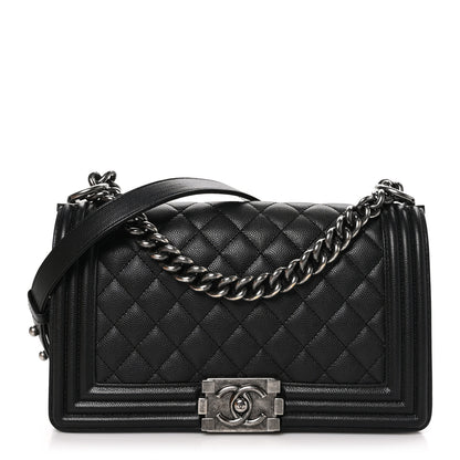 Chanel Caviar Quilted Medium Boy Flap Black 1 of 11