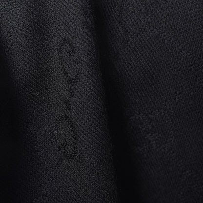 Gucci Wool Monogram Fringe Scarf Black 5 of 5