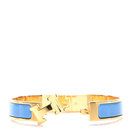 Hermes Enamel Narrow Clic Clac H Bracelet GM Bleu Indien 5 of 6