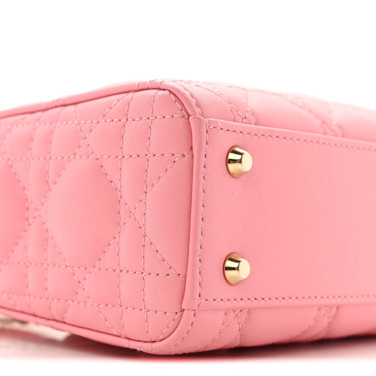 Christian Dior Lambskin Cannage Mini Lady Dior Light Pink 9 of 12
