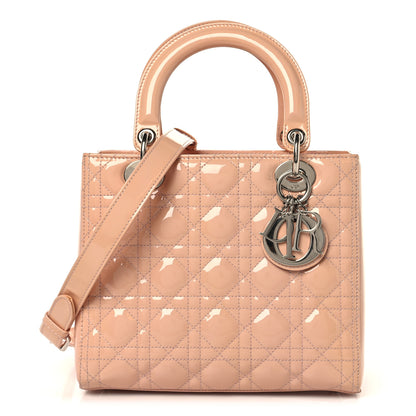 Christian Dior Patent Cannage Medium Lady Dior Rose Clair 1 of 10