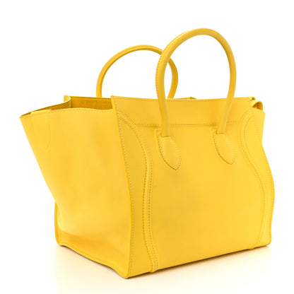 Celine Supple Calfskin Medium Phantom Luggage Sun Yellow 3 of 10