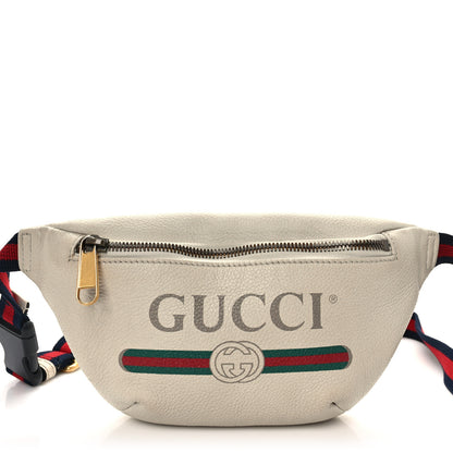 Gucci Grained Calfskin Small Logo Belt Bag White 8 of 10